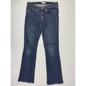 Bullhead Size 7 Long Womens  Slim Bootcut Jeans Dark Wash Stretch Low Rise